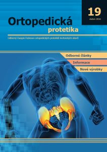 Časopis Ortopedická protetika č.19, rok 2016