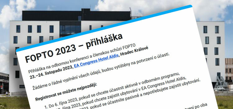 Registrace – Konference FOPTO 2023 Registrace – Konference FOPTO 2023